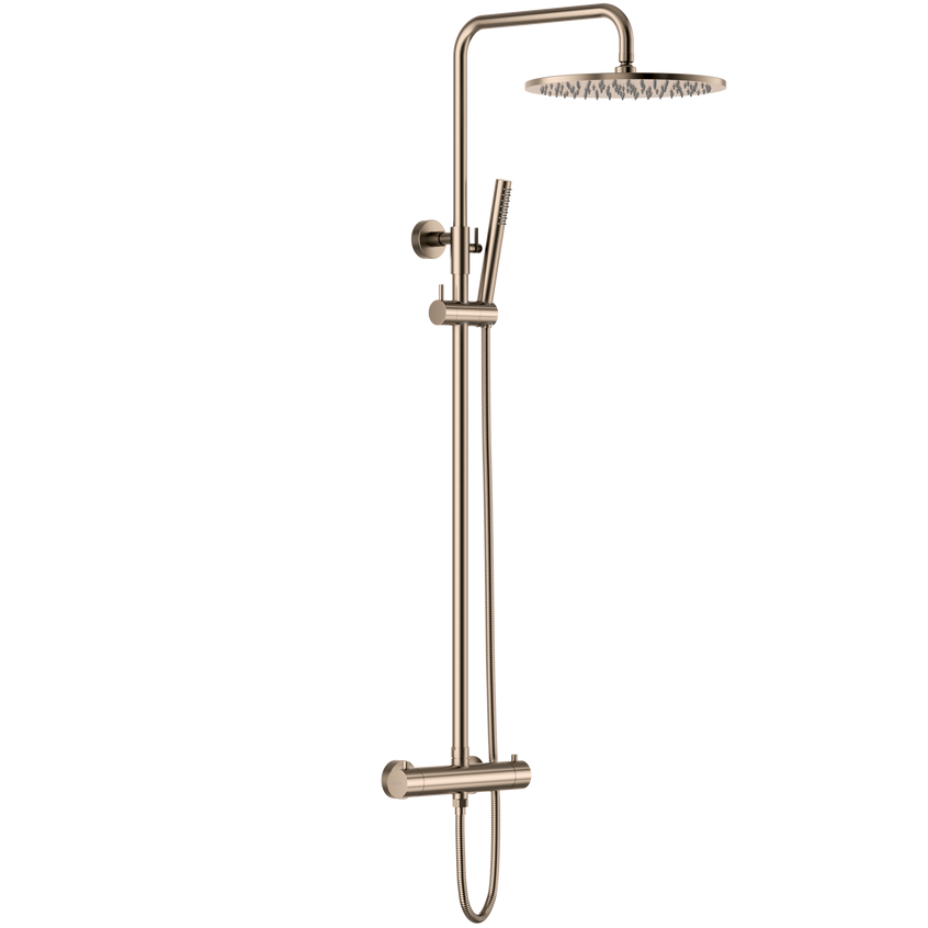 Meir Round 2 Outlet Exposed Thermostatic Shower Set Champagne MZT01N-CH_1