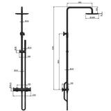 Meir Round 2 Outlet Exposed Thermostatic Shower Set Tiger Bronze MZT01N-PVDBB LD
