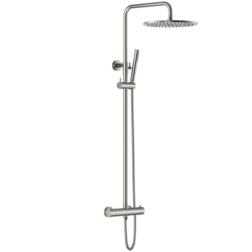 Meir Round 2 Outlet Exposed Thermostatic Shower Set Brushed Nickel MZT01N-PVDBN_1