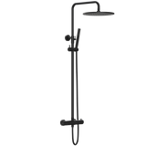 Meir Round 2 Outlet Exposed Thermostatic Shower Set Matt Black MZT01N_1