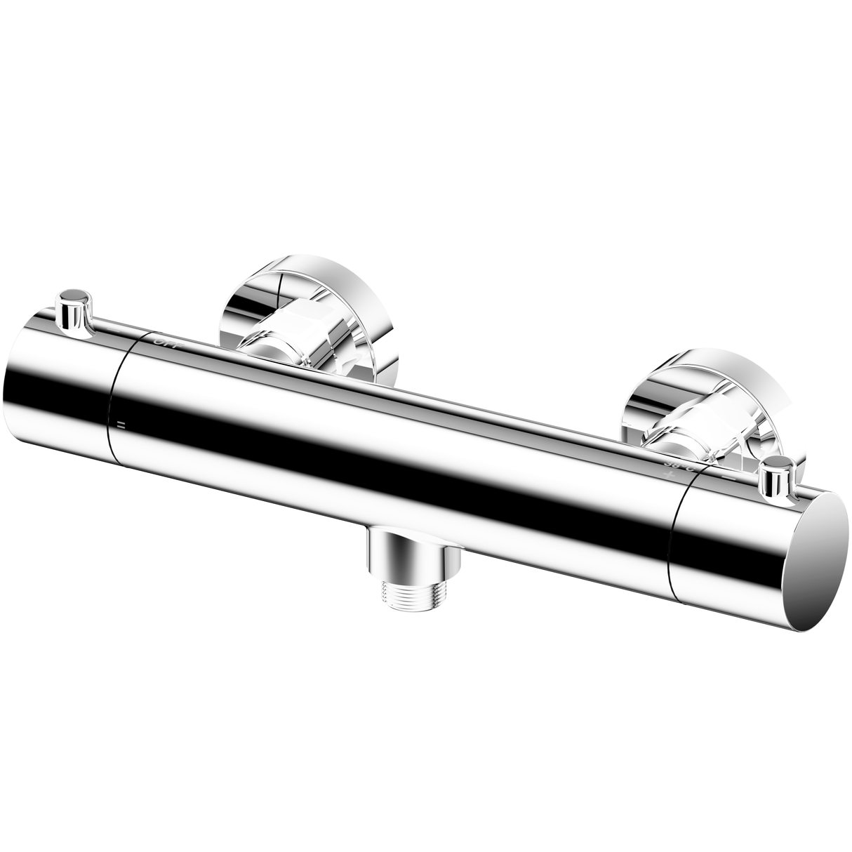 Meir Round Thermostatic Bar Shower Valve Chrome MZT03N-C_1