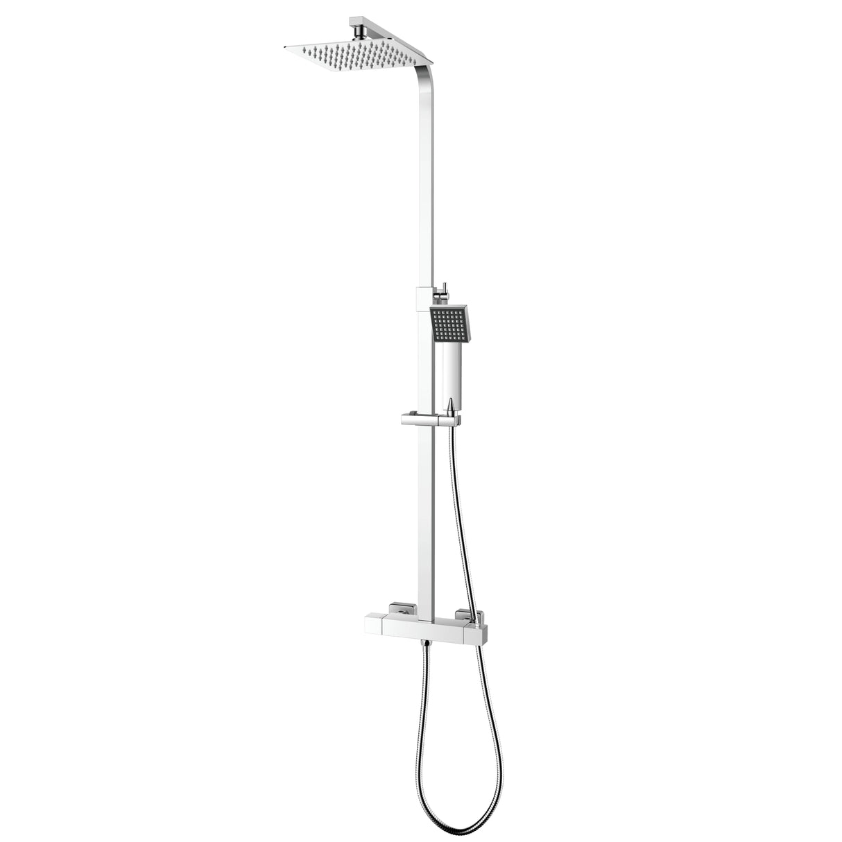 Ellsi Marilia Square 2 Outlet Exposed Thermostatic Shower Set Chrome SK-04-CH