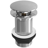 Ellsi Mushroom Push Button Click Clack Basin Waste Chrome - Unslotted MNW002CH