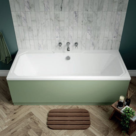 Nuie Ascott Traditional Double Ended Acrylic Bath 1800x800mm White NLB114 LS