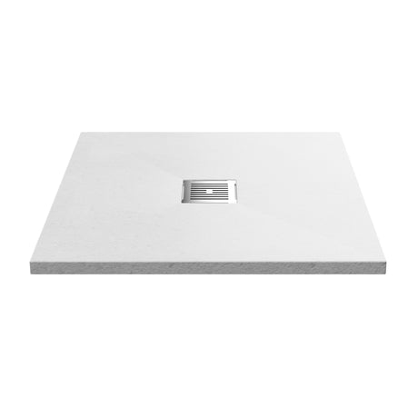 Nuie Slimline Square Shower Tray White Slate NLT61006