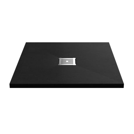 Nuie Slimline Square Shower Tray Black Slate NLT91006