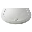 Nuie Pearlstone D-Shaped Shower Tray Gloss White NTP095