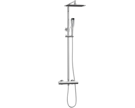 Ellsi Oval 2 Outlet Round Exposed Thermostatic Shower Set & Square Head Chrome SK-02-CH