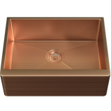 Ellsi Elite 1.0 Bowl Stainless Steel Belfast Kitchen Sink Brushed Copper 600mm x 440mm BRUSHED COPPER PDT-000025