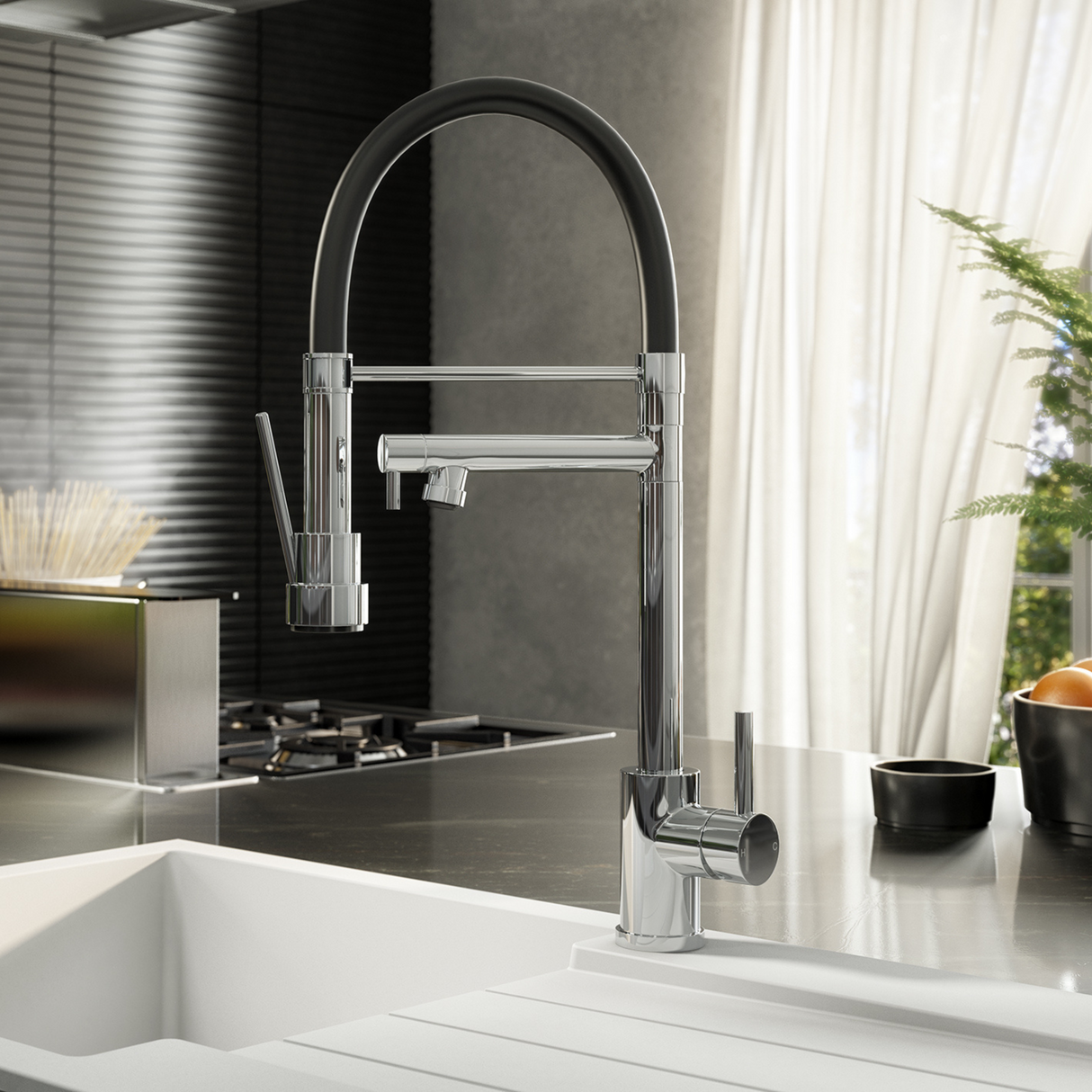 Ellsi Goda Flexi Pull-Out Single Lever Kitchen Mixer Tap CHROME GOD-01-CH LS