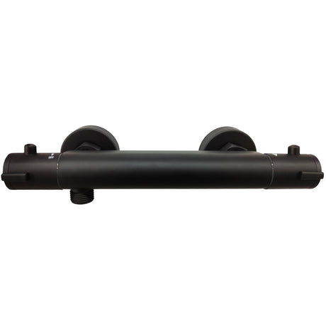 Ellsi Siena Round Exposed Thermostatic Bar Shower Valve Matt Black PDT-000088
