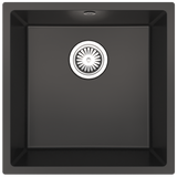 Ellsi Comite 1.0 Bowl Composite Undermount Kitchen Sink Matt Black 440mm x 440mm MATT BLACK PDT-000099_1