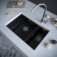 Ellsi Comite 1.5 Bowl Composite Undermount Kitchen Sink Matt Black 670mm x 440mm MATT BLACK PDT-000100 LS
