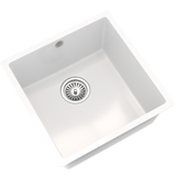 Ellsi Comite 1.0 Bowl Composite Undermount Kitchen Sink Gloss White 440mm x 440mm GLOSS WHITE PDT-000103_2