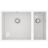 Ellsi Comite 1.5 Bowl Composite Undermount Kitchen Sink Gloss White 670mm x 440mm GLOSS WHITE PDT-000104_1