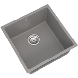 Ellsi Comite 1.0 Bowl Composite Undermount Kitchen Sink Gloss Grey 440mm x 440mm GLOSS GREY PDT-000105_2