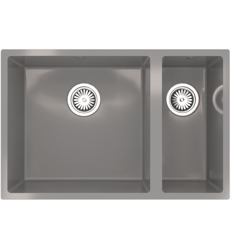 Ellsi Comite 1.5 Bowl Composite Undermount Kitchen Sink Gloss Grey 670mm x 440mm GLOSS GREY PDT-000106_1