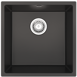 Ellsi Comite 1.0 Bowl Composite Undermount Kitchen Sink Gloss Black 440mm x 440mm GLOSS BLACK PDT-000107_1
