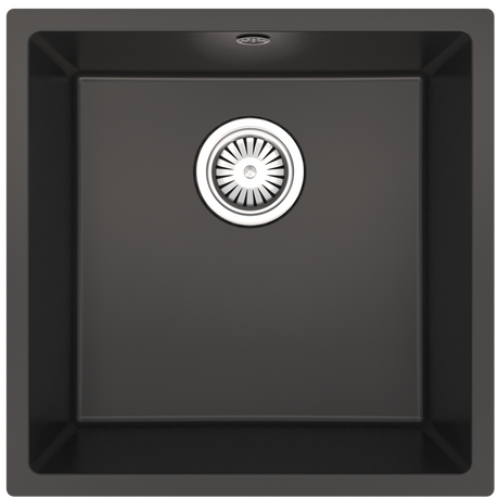Ellsi Comite 1.0 Bowl Composite Undermount Kitchen Sink Gloss Black 440mm x 440mm GLOSS BLACK PDT-000107_1
