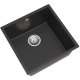 Ellsi Comite 1.0 Bowl Composite Undermount Kitchen Sink Gloss Black 440mm x 440mm GLOSS BLACK PDT-000107_2