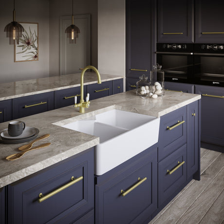 Ellsi Comite 2.0 Bowl Composite Belfast Kitchen Sink Gloss White 800mm x 500mm GLOSS WHITE PDT-000259 LS