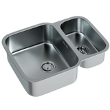 Ellsi Nur 1.5 Bowl Satin Stainless Steel Undermount Kitchen Sink 595mm x 460mm SATIN S/S PDT-000520-64-65