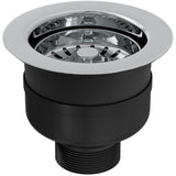 Top-Fix Kitchen Sink Waste Strainer 90mm - Polished Steel PDT-000528_3