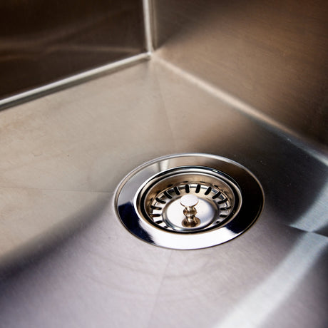 Top-Fix Kitchen Sink Waste Strainer 90mm - Polished Steel PDT-000528 LS3