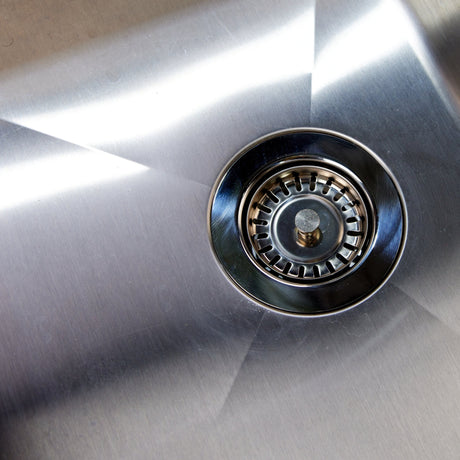 Top-Fix Kitchen Sink Waste Strainer 90mm - Polished Steel PDT-000528 LS4