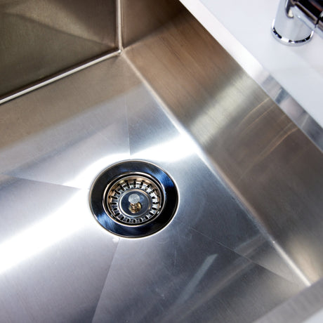 Top-Fix Kitchen Sink Waste Strainer 90mm - Polished Steel PDT-000528 LS5