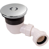 Top-Fix 90mm Shower Tray Waste With Elbow - Chrome Cover PDT-000598_1
