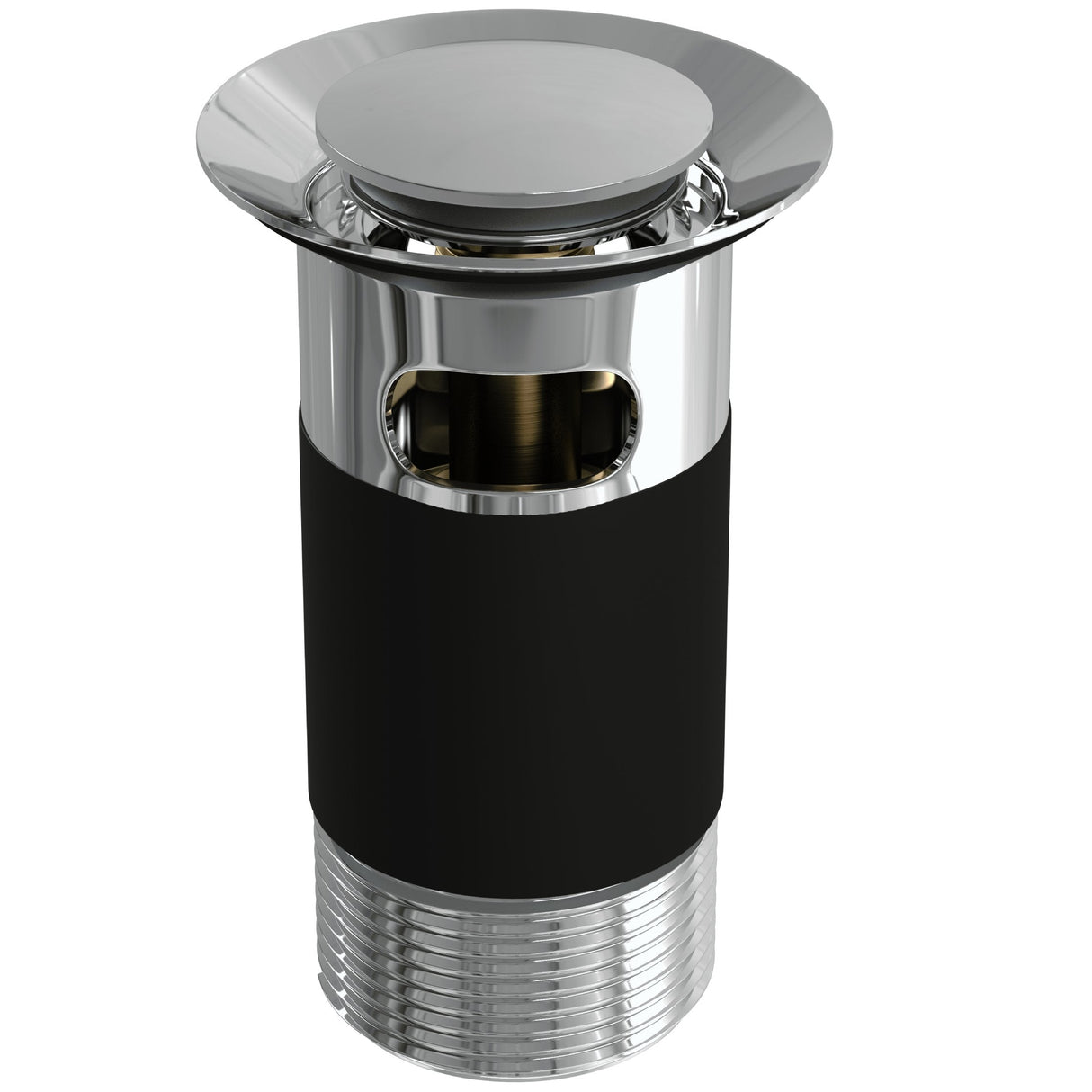 Top-Fix Push Button Click Clack Basin Waste - Slotted CHROME PDT-000601_1
