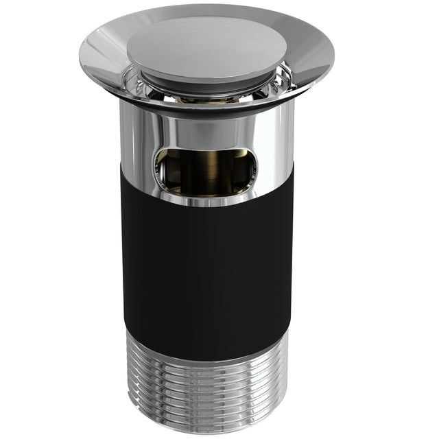 Top-Fix Push Button Click Clack Basin Waste - Slotted CHROME PDT-000601_1