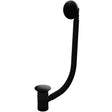 Top-Fix Round Push Button Bath Waste & Overflow Matt Black PDT-000730
