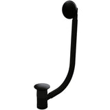 Top-Fix Round Push Button Bath Waste & Overflow Matt Black PDT-000730