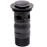 Top-Fix Push Button Click Clack Basin Waste - Slotted MATT BLACK PDT-000732_2