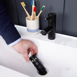 Top-Fix Push Button Click Clack Basin Waste - Slotted MATT BLACK PDT-000732 LS2