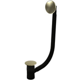 Top-Fix Round Push Button Bath Waste & Overflow Brushed Brass PDT-000734
