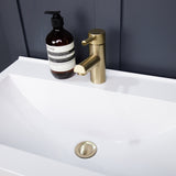 Top-Fix Push Button Click Clack Basin Waste - Unslotted BRUSHED BRASS PDT-000735 LS1