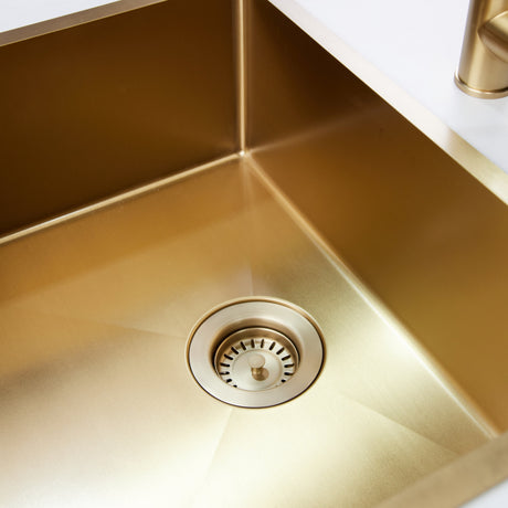 Top-Fix Kitchen Sink Waste Strainer 90mm - Brushed Brass PDT-000738 LS5