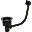 Top-Fix Kitchen Sink Waste Strainer & Overflow 90mm - Matt Black PDT-000739_1