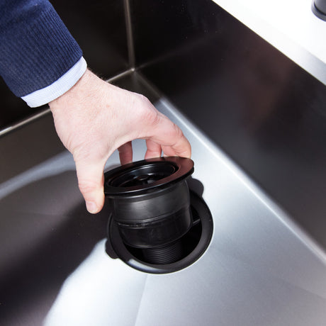 Top-Fix Kitchen Sink Waste Strainer 90mm - Matt Black PDT-000740 LS3