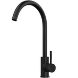 Top-Fix Vito Swan Neck Single Lever Kitchen Mixer Tap Matt Black PDT-001311