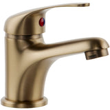 Top-Fix Loop Mono Basin Mixer Tap Brushed Brass PDT-001322