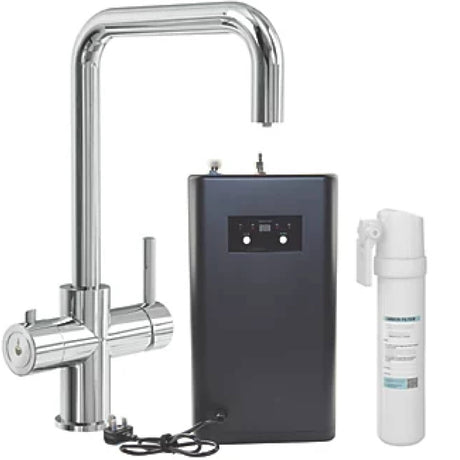 Ellsi Elise 3in1 Instant Boiling Water Tap With Corner Boiler & Filter Chrome PDT-001363