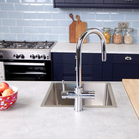 Ellsi Cygne 3in1 Instant Boiling Water Tap With Pull-Out Spout, Corner Boiler & Filter Chrome PDT-001391-930-52_LS13