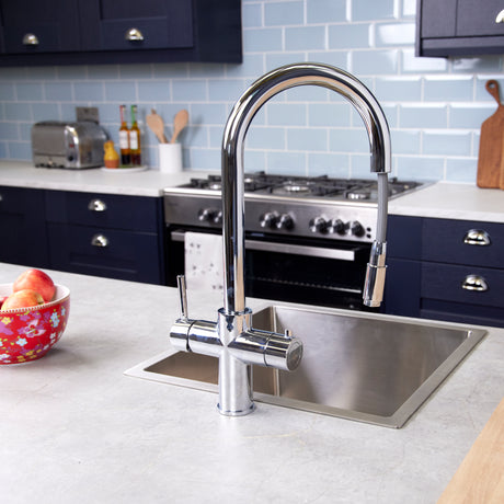 Ellsi Cygne 3in1 Instant Boiling Water Tap With Pull-Out Spout, Corner Boiler & Filter Chrome PDT-001391-930-52_LS16