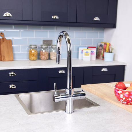Ellsi Cygne 3in1 Instant Boiling Water Tap With Pull-Out Spout, Corner Boiler & Filter Chrome PDT-001391-930-52_LS17