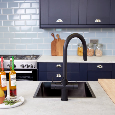 Ellsi Cygne 3in1 Instant Boiling Water Tap With Pull-Out Spout, Corner Boiler & Filter Matt Black PDT-001392-930-52_LS17