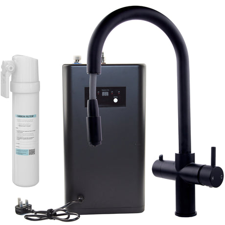Ellsi Cygne 3in1 Instant Boiling Water Tap With Pull-Out Spout, Corner Boiler & Filter Matt Black PDT-001392-930-52_7